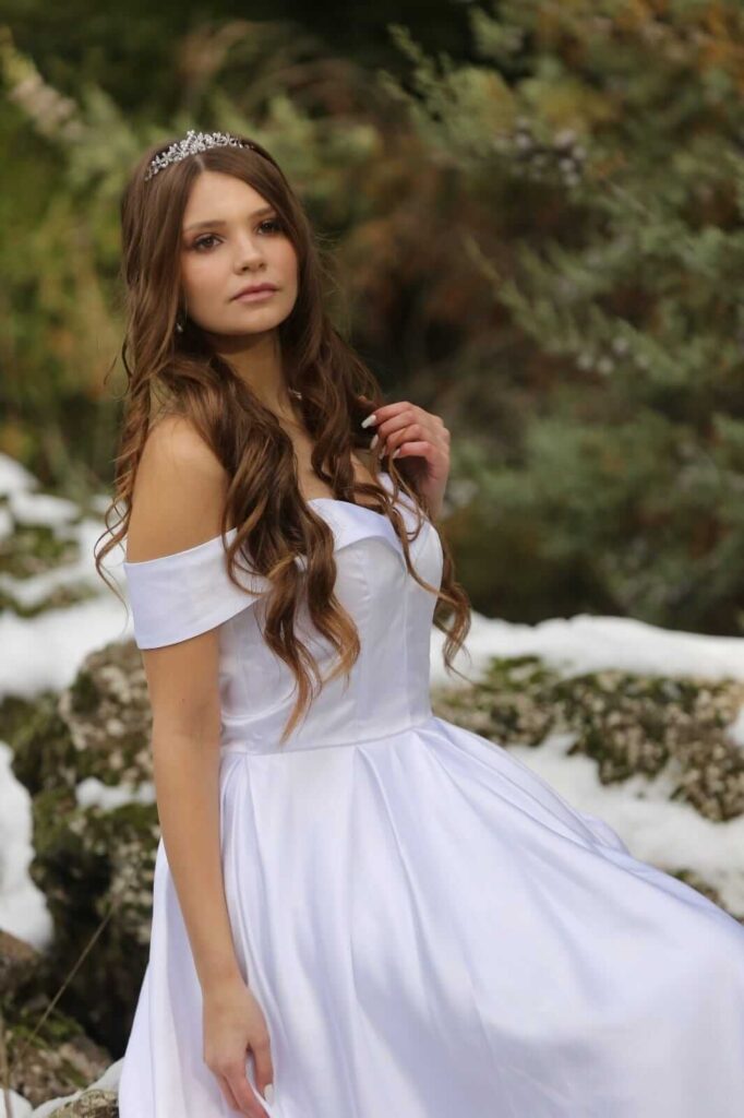 שמלת כלה חלקה קלאסית