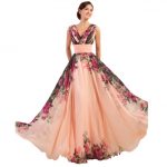 שמלת ערב עם פרחים